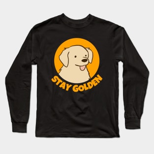 Stay golden a cute golden Retriever dog illustration Long Sleeve T-Shirt